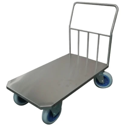 Carro-Plataforma Manual com Plataforma em Inox e Rodas Anti-Furo 600KG 1210X710MM 1716