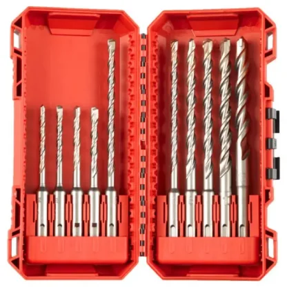 Estojo de 10 Brocas SDS-Plus M2 Milwaukee 4932492117