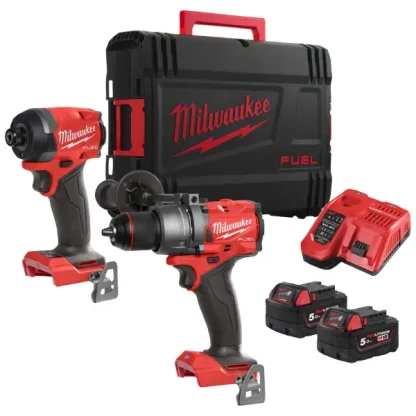 PowerPack M18 Fuel Aparafusadora de Impacto 1/4 + Berbequim Com Percussão Milwaukee M18FPP2A3-502X