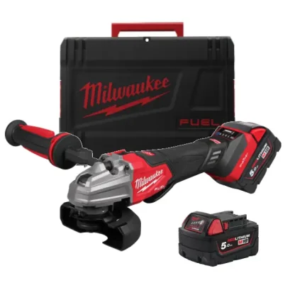 Rebarbadora de Acabamentos 125mm Rapidstop M18 Fuel One Key Milwaukee M18 FSAGSVO125X-502X