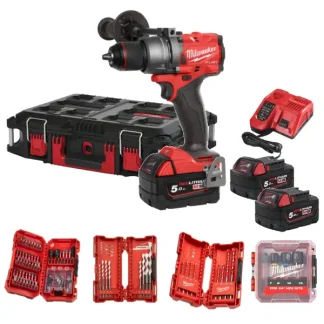 PowerPack Especial 100 Anos M18 Fuel Berbequim Com Percussão Milwaukee M18FPD3100P-502P