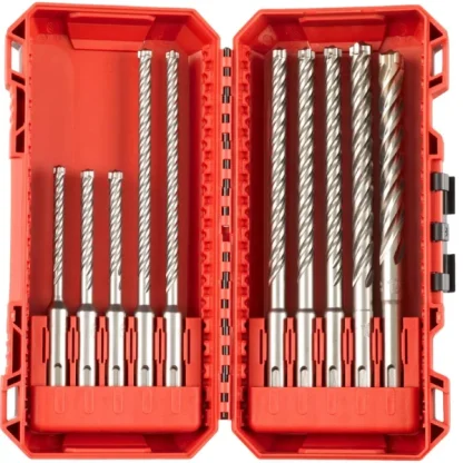 Estojo de 10 Brocas SDS-Plus MX4 Milwaukee 4932492115