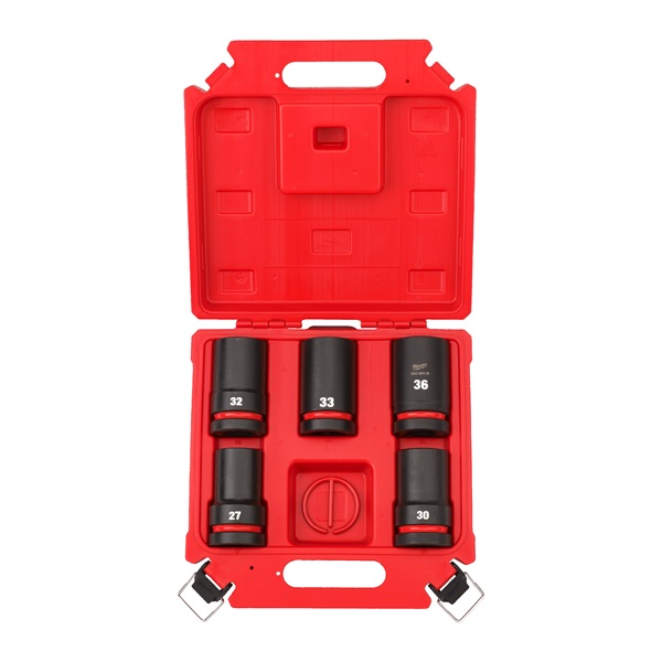 Jogo de 5 Chaves de Caixa de Impacto 1" Compridas Milwaukee 4932498752