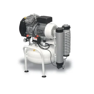 Compressor de Ar de Pistão Especial Sem Óleo p/ Aplicação Dental e Industrial Série CLEAN AIR DENTAL 1,5HP 25L 230V ABAC CLR 15/25 T