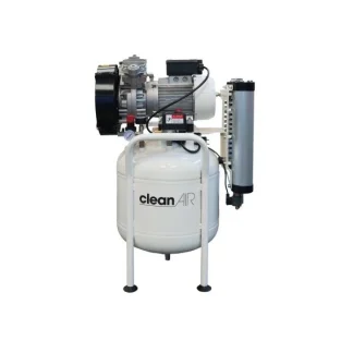 Compressor de Ar de Pistão Especial Sem Óleo p/ Aplicação Dental e Industrial Série CLEAN AIR DENTAL 2,5HP 50L 230V ABAC CLR 25/50 T