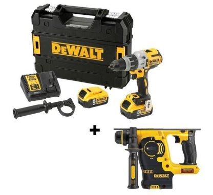 Kit Berbequim com Percussão DCD996P2 + Martelo SDS-PLUS DCH253N DeWalt CPROF137