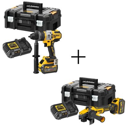 Kit Berbequim DCD999T1 + Rebarbadora DCG409T1 DeWalt CPROF715