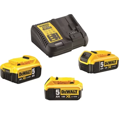 Kit 3 Baterias 5Ah + Carregador DeWalt DCB115P3-QW