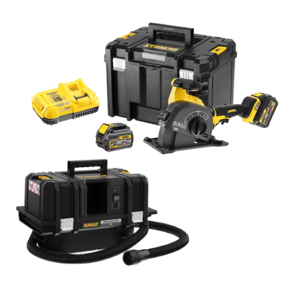 Kit Roçadoura 125mm 54V + Aspirador sólidos e líquidos 54V DeWalt CPROF599