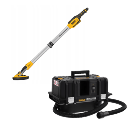 Kit Lixadora Gesso Cartonado + Aspirador Sólidos e Líquidos DeWalt CPROF660