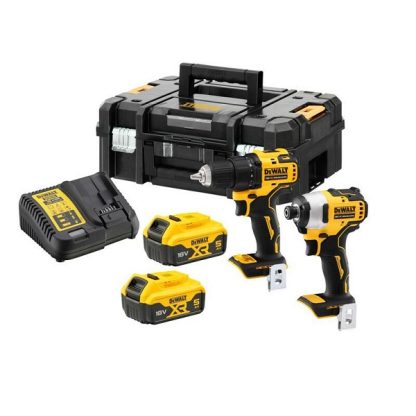 Kit Dewalt 18V 5Ah - Berbequim Dewalt DCD708 + Aparafusadora de Impacto DCF809