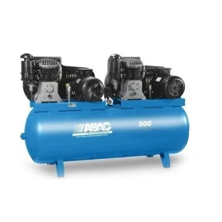 Compressor de Ar de Pistão de 2 Etapas Série PRO TANDEM 5,5+5,5HP 500L 400V ABAC PRO B6000 500 T5,5