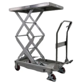 Carro/Mesa Hidráulica Elevatória em Inox 350KG 910X500MM c/ Elevação até 1370MM T65101