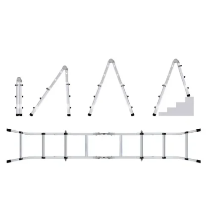 Escada telescópica de alumínio multiuso 2x5+5 5.10m Werku WK700120